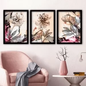 Image of 3SC87 Multicolor Decorative Framed Painting (3 Pieces)