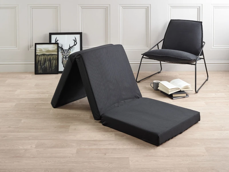 Image of Mattress Guru Badenia 3pcs Day Bed Futon Z Bed Folding Mattress Black
