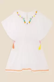 Image of Tropical Fruit Embroidered Kaftan