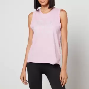 Image of P.E Nation Shuffle Logo-Print Organic Cotton Tank Top - M