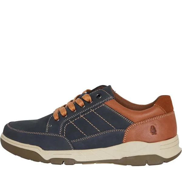 Image of Hush Puppies Mens Finley Wide Fit Shoes Trainers - UK 11 Blue male PS3321NVT11