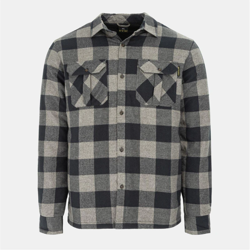Image of Dunlop Lumber Shirt Mens Grey/Black male S