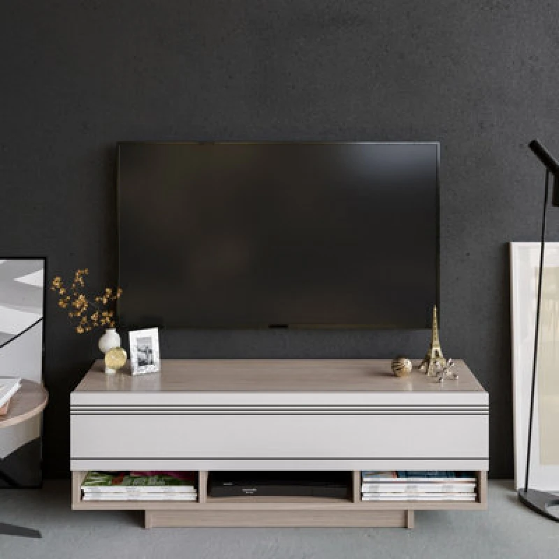 Image of Decorotika Celestia TV Stand TV Unit for Tv's up to 47" Light Brown