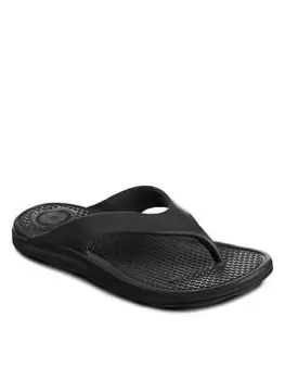 Image of TOTES Solbounce Toe Post Sandal - Black, Size 9, Men
