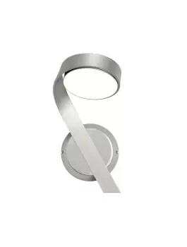 Image of Wall Lamp Left Switched, 1 x 10W LED, 3000K, 800lm, Silver, Polished Chrome