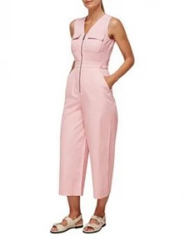 Image of Whistles Utility Culotte Jumpsuit - Pink