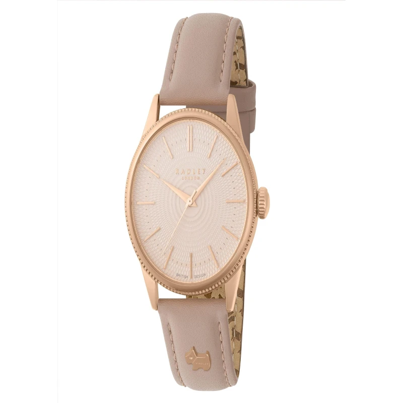 Image of Radley Rose Gold Plated Pink Strap Watch Cobweb female One Size