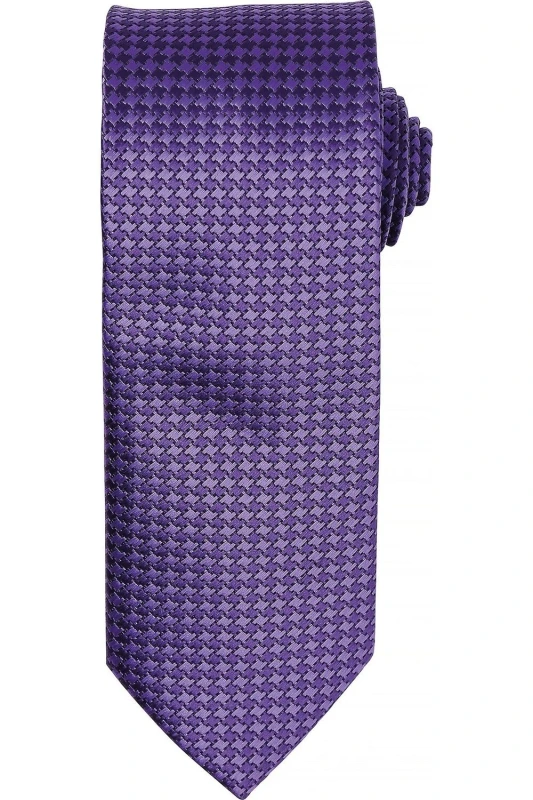 Image of Premier Premier Men Puppy Tooth Formal Work Tie Pack of 2 in Purple Purple One Size Male 5059269154417