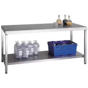 Image of Slingsby Heavy Duty Stainless Steel Workbench with Lower Shelf L X W - 1500 X 75