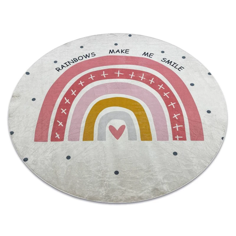 Image of RugsX Bambino Rug in White Size: 160cm diameter White Unisex 160cm diameter