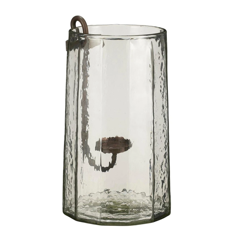 Image of Mica Cynthia hurricane light with candleholder glass 34x20.5cm unisex 34x20.5cm