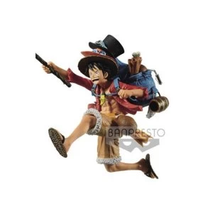 Image of Monkey D. Luffy (One Piece) Three Brothers PVC Statue