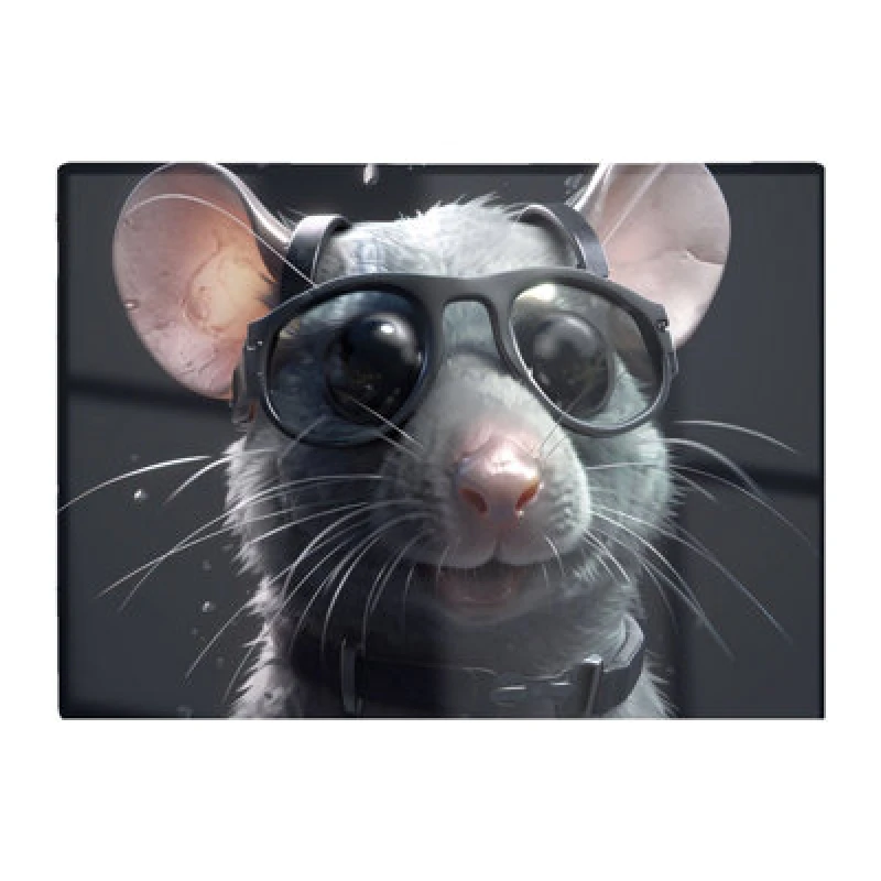 Image of Warren Reed Designer Splashart Rat In Glasses Chopping Board