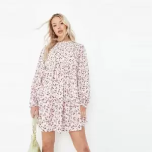 Image of Missguided Maternity Smock Dress Ls - Cream