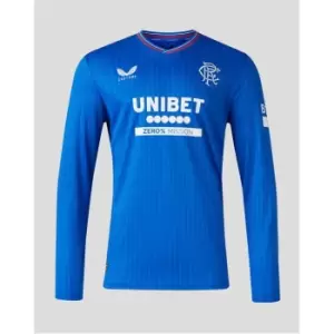 Image of Castore Rangers Home Long Sleeve Shirt 2023 2024 Adults - Blue