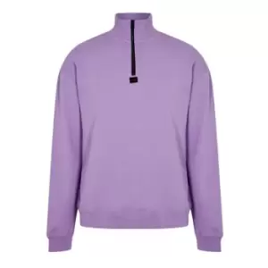 Image of Hugo Durton Quarter Zip Sweatshirt - Purple