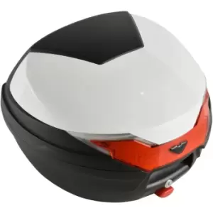 Image of Homcom - 32L Capacity Motorcycle Trunk Tour Tail Box Luggage Storage Case - Black, White