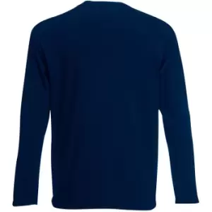 Image of Mens Value Long Sleeve Casual T-Shirt (Small) (Midnight Blue)