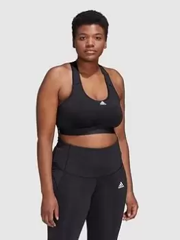 Image of adidas Train Bra - Medium Support - Plus Size - Black, Size 4X, Women
