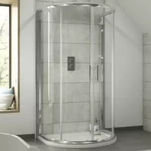 Image of Nuie - Pacific D-Shaped Shower Enclosure 1050mm x 900mm - 6mm Glass