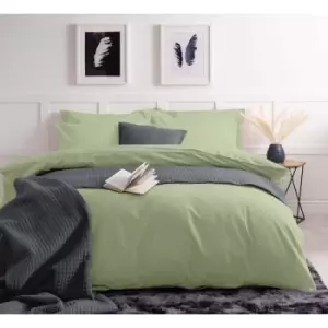 Image of Easy Care Minimum Iron Duvet Cover King Olive