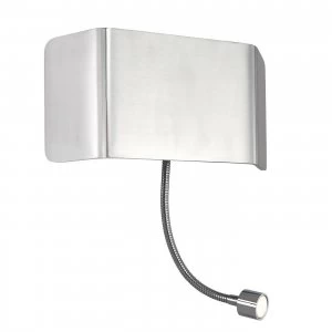 Image of 1 Light Indoor Wall Light Chrome, Polished Aluminium