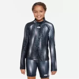 Image of Nike Pro Warm Icon Clash Big Kids (Girls') Top - Black
