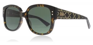 Image of Christian Dior Lady Dior Studs Sunglasses Dark Havana 086 54mm