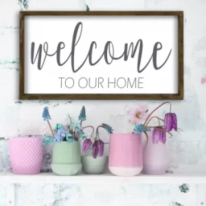 Image of KZM320 Brown White Black Decorative Framed MDF Painting