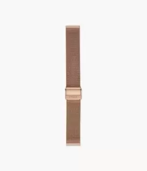 Image of Fossil Women 18mm Rose-Gold-Tone Steel Mesh Bracelet
