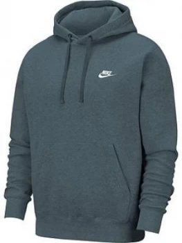 Image of Nike Sportswear Club Overhead Hoodie - Green, Size L, Men