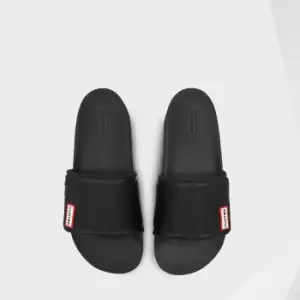 Image of Hunter Womens Original Adjustable Slides - Black - UK 6