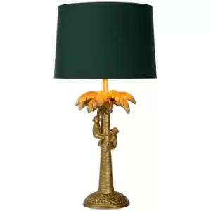 Image of Lucide EXTRAVAGANZA COCONUT - Table Lamp - Ø30.5cm- 1xE27 - Matt Gold, Brass