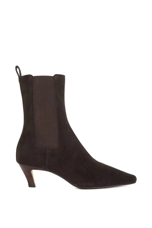 Image of Dune London Womens 'Odele' Suede Ankle Boots in Brown Size: 3 Brown Female 3