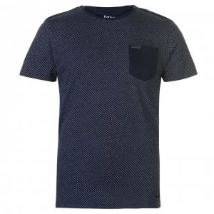 Image of Firetrap Blackseal Textured T Shirt - Navy