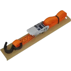 Image of Sealey Polyester S Hook Ratchet Tie Down Strap and Corner Protector 25mm 5m 600kg