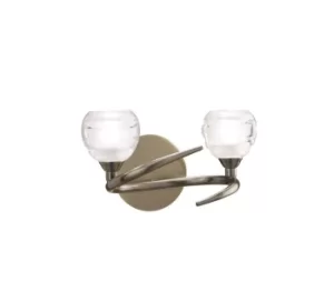 Image of Loop Wall Lamp Switched 2 Light G9 ECO, Antique Brass