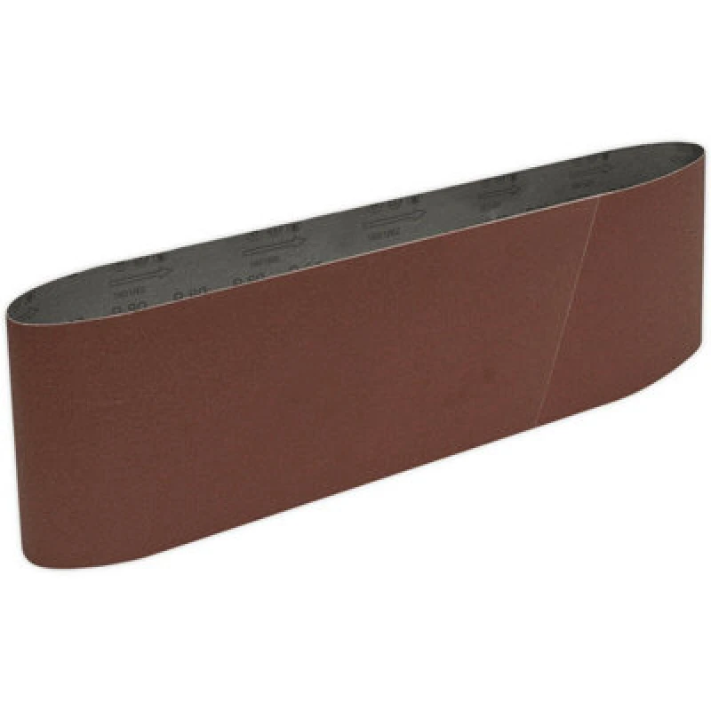 Image of Loops PREMIUM 150mm x 1220mm Sanding Belt - 80 Grit Aluminium Oxide Cloth Backed Loop Multi