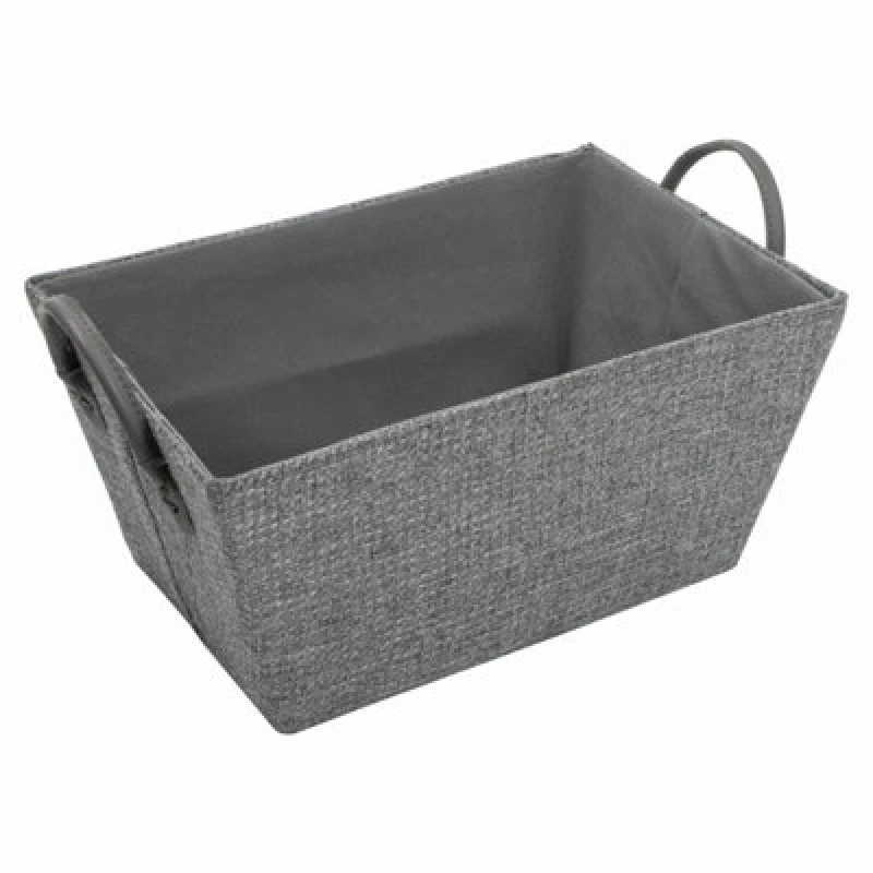 Image of Jvl Chroma Rectangular Storage Baskets With Pu Handles