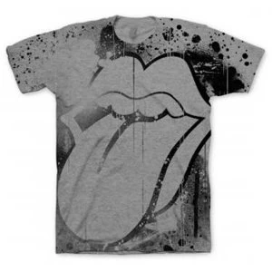 Image of The Rolling Stones - Mono Tongue Unisex Medium T-Shirt - Sublimated,White