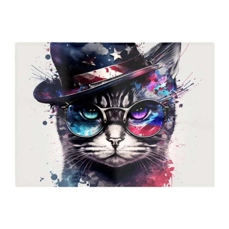 Image of Warren Reed Designer American Shorthair Cat Face Splashart Chopping Board