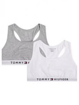 Image of Tommy Hilfiger Girls 2 Pack Bralette - Grey White