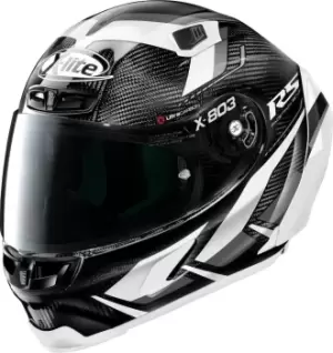 Image of X-Lite X-803 RS Ultra Carbon Motomaster Helmet, black-white Size M black-white, Size M
