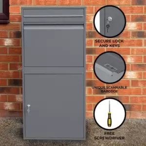 Image of Grey Anti-Theft Parcel Post Box xl - Grey