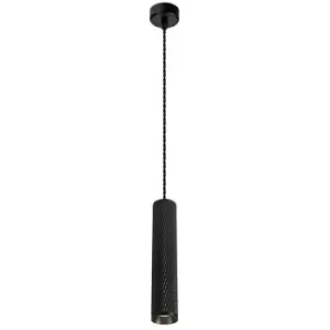 Image of Luminosa Lighting - 1 Light 30cm Ceiling Pendant Light GU10, Sand Black
