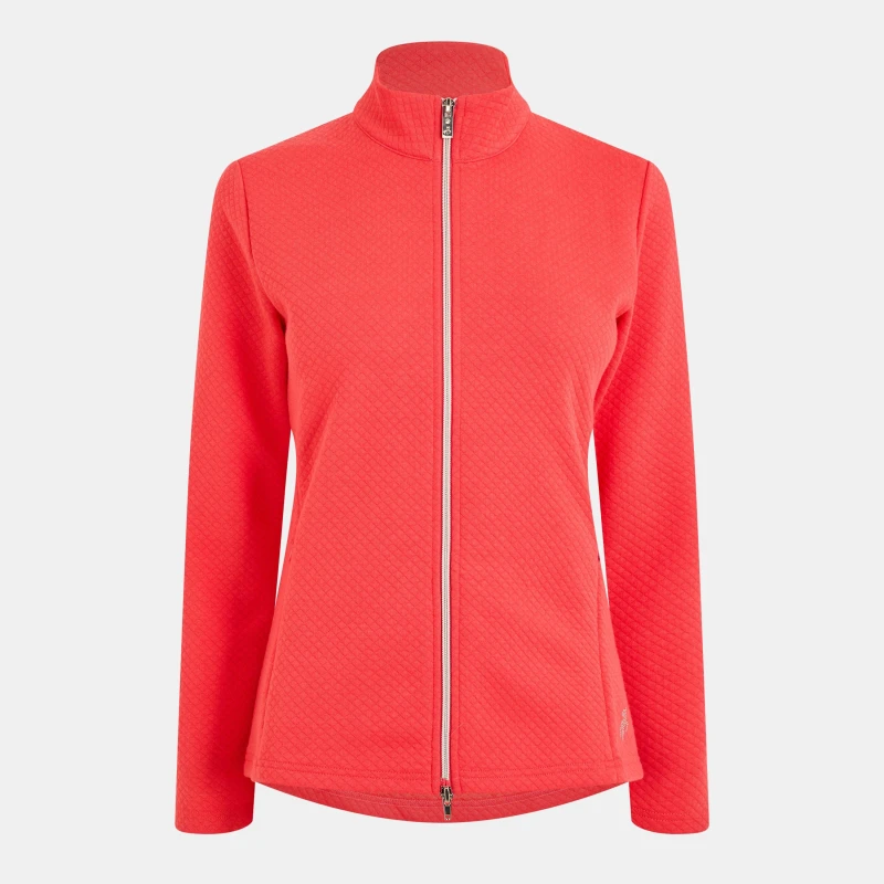 Image of Calvin Klein Golf Womens Performance Moisture-Wicking Golf Jacket Poppy female 8 (XS)