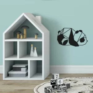 Image of Panda2 Black Decorative Metal Wall Accessory