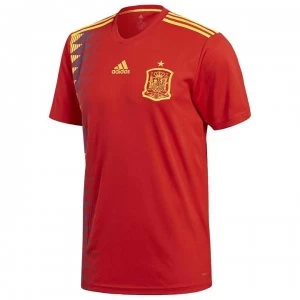Image of adidas Spain Home Shirt 2018 - Red/Gold