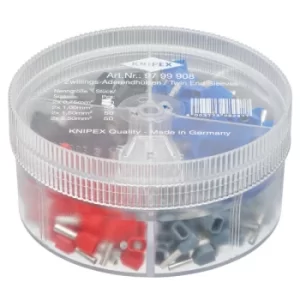 Image of Knipex 97 99 908 Assortment Box With Insulated Twin End Sleeves (F...