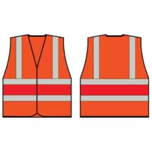 Image of Orange Wceng Vest with Red Band - Size 3XL